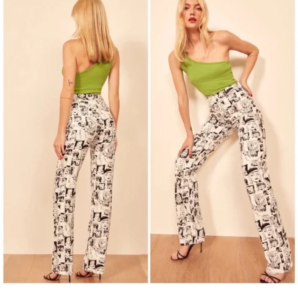 REFORMATION  Comic Print Pants